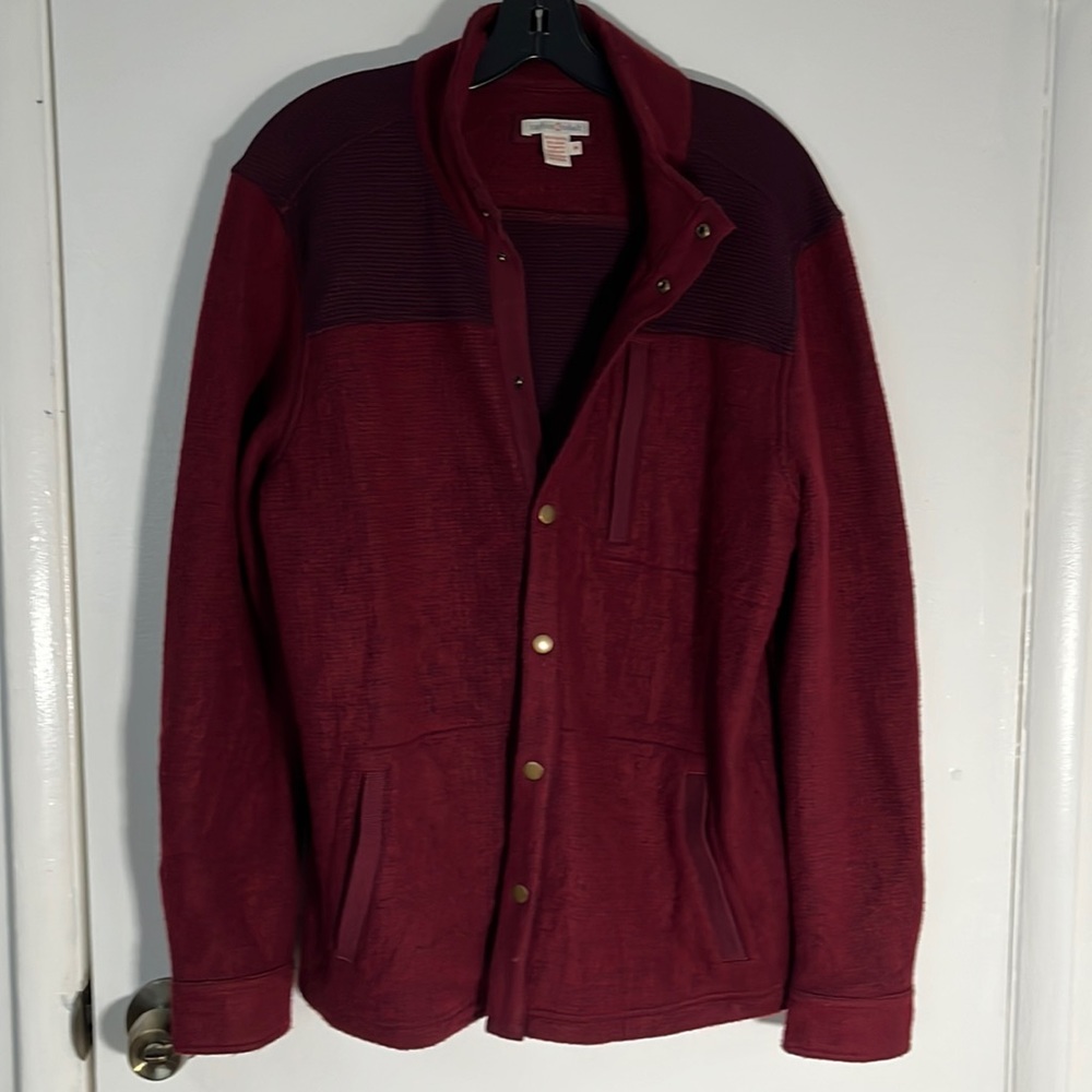 Carbon 2 Cobalt Men’s Medium Brushed Fleece Snap Button Sweater/Shacket